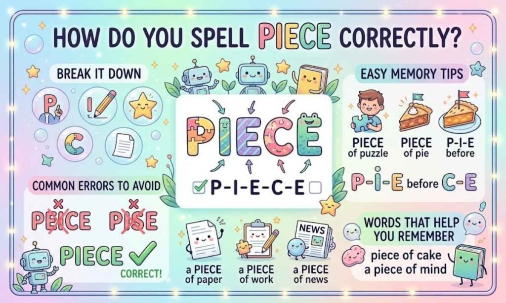 How Do You Spell Piece Correctly