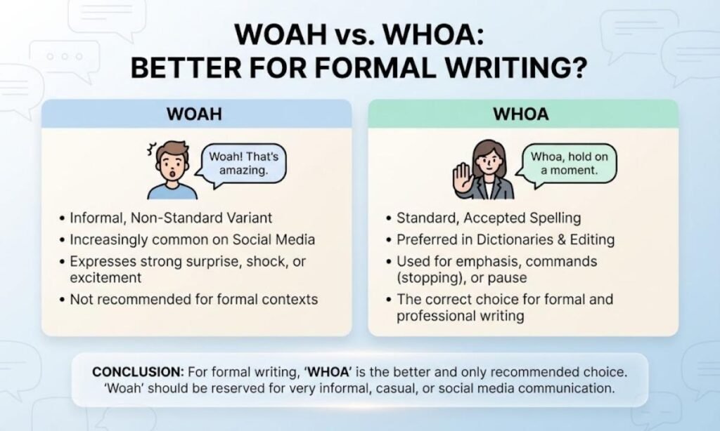 Is Woah or Whoa Better for Formal Writing