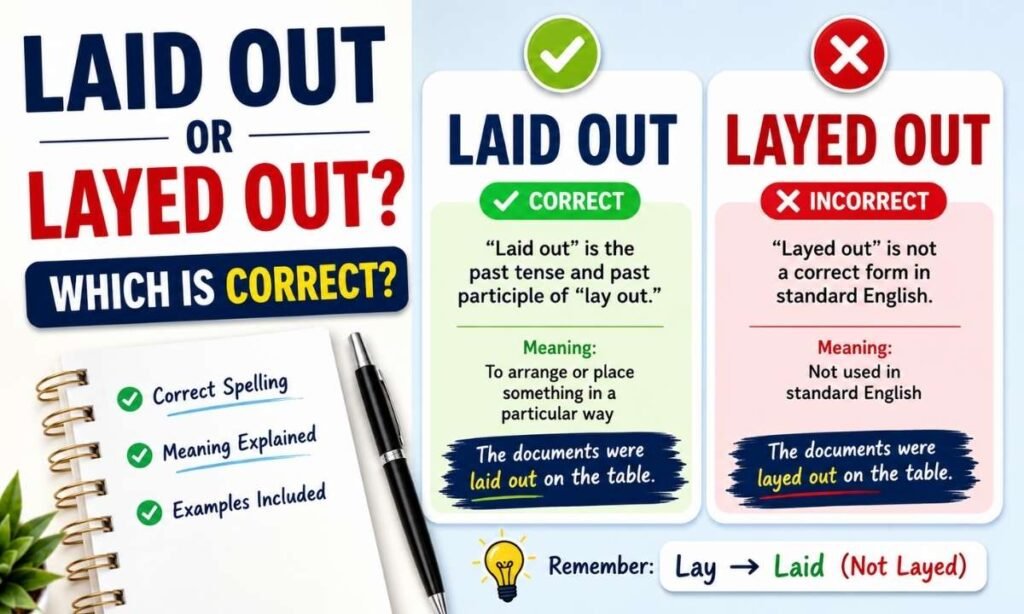 Laid Out or Layed Out Which Is Correct