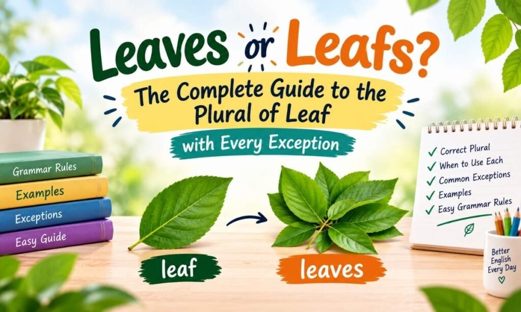 Leafs or Leaves The Correct Plural of Leaf Explained
