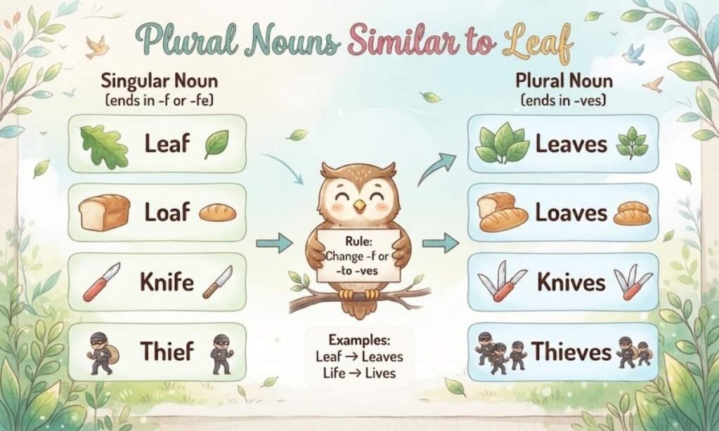 Plural Nouns Similar to Leaf