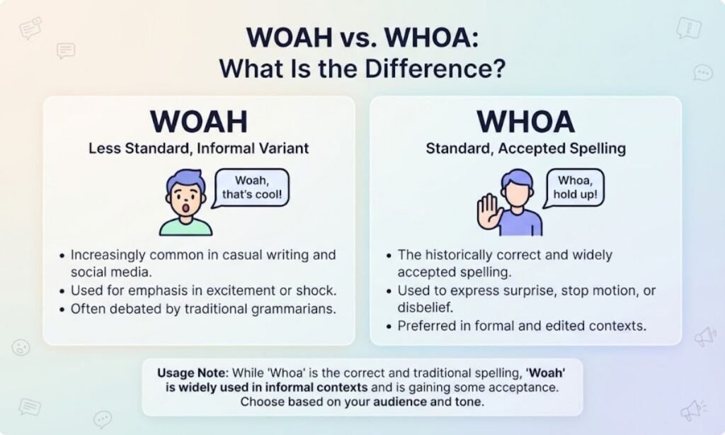What Is the Difference Between Woah and Whoa