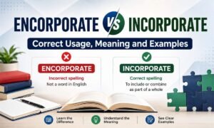 Encorporate vs Incorporate Correct Usage, Meaning and Examples