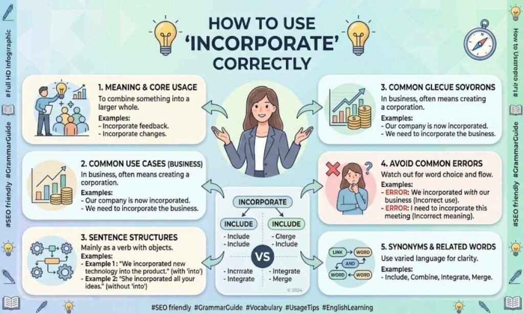 How to Use Incorporate Correctly