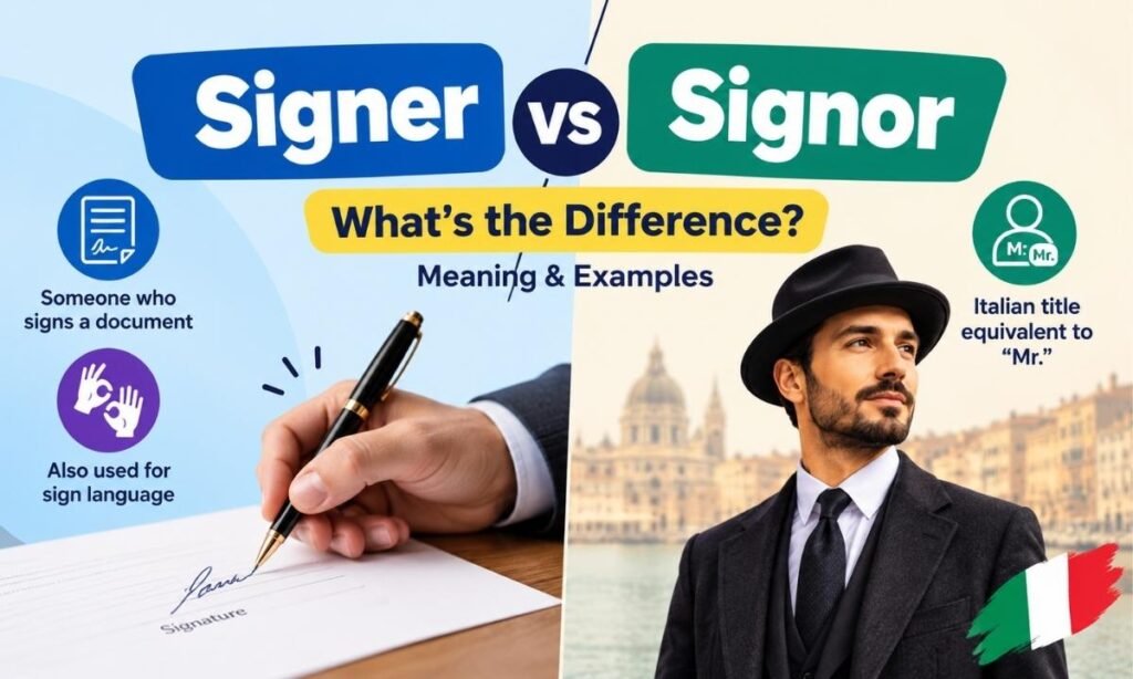 Signer vs Signor