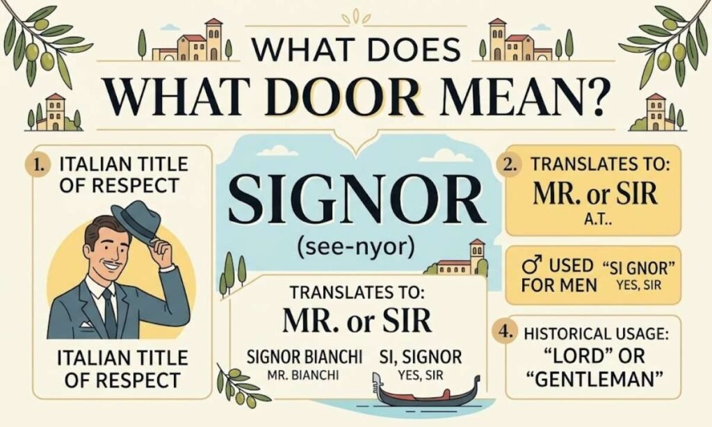What Does Signor Mean