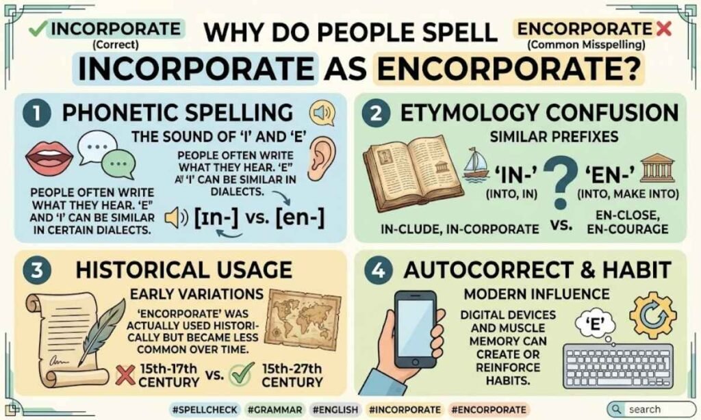 Why Do People Spell Incorporate as Encorporate